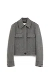 Sportmax Notched-lapels Patent-finish Blazer In White