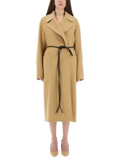 Sportmax Coat "abbot" In Yellow