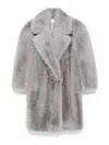 Sportmax Faux-fur Coat In Grey