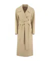 Sportmax Wool Dressing Coat In Neutral