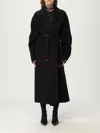 Sportmax Belted Double-breasted Coat In Black