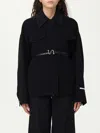 Sportmax Double Wool Caban In Black