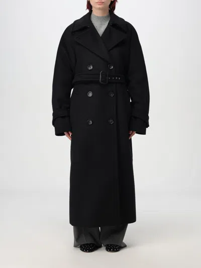 Sportmax 'leandro' Long Coat In Pure In Black