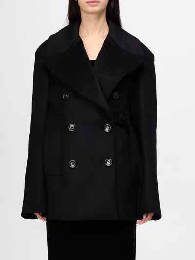 Sportmax Coat  Woman Color Black In Schwarz