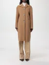 Sportmax Brown Wool Midi Coat In Braun