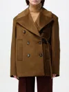 Sportmax Brown Wool Short Coat In Braun