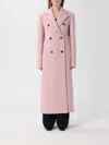 Sportmax Double-breasted Coat In Pink