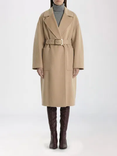 Sportmax Coat  Woman Color Beige In Brown