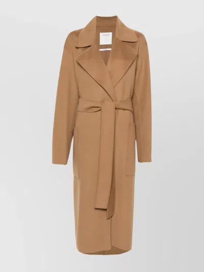 SPORTMAX COAT WOOL BELTED WAIST