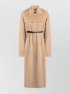 Sportmax Camel-coloured Wool Coat In Brown