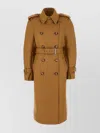 Sportmax Coat Wool Blend Back Vent In Brown