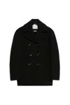 Sportmax Livorno Double-breasted Peacoat In Black
