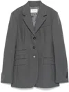Sportmax Grey Wool Single-breasted Jacket In Grey