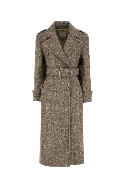 Sportmax Max Mara  Melange Brown Wool Blend Denaro Coat