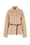 Sportmax Wool Short Coat In Brown