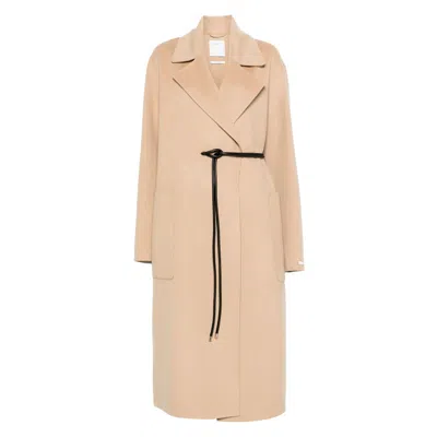 SPORTMAX COATS BROWN