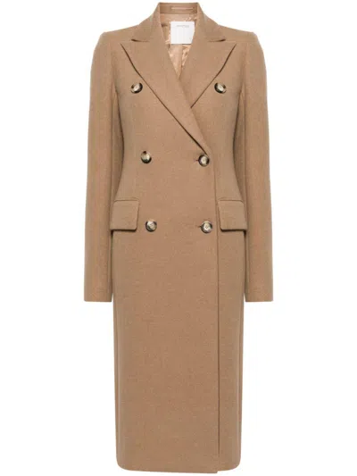 Sportmax Coats Camel In Brown
