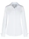 Sportmax Cobea Button Detailed Long-sleeved Shirt In Bianco