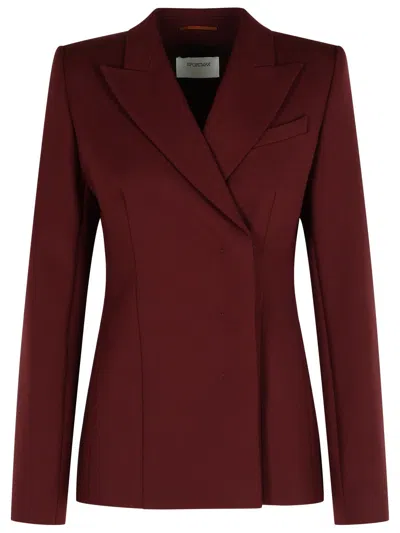 Sportmax Cocco Burgundy Virgin Wool Blazer