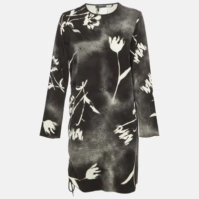 Sportmax Code Black Printed Jersey Mini Dress
