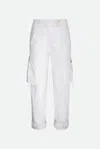 Sportmax Code Pantalone Cargo Bianco In Bianco