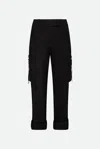 Sportmax Code Pantalone Cargo Nero In Nero