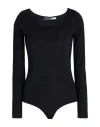 Sportmax Code Woman Bodysuit Black Size Xl Polyamide, Elastane