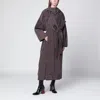 Sportmax Coffee-colored Oversized Taffeta Trench Coat In Brown
