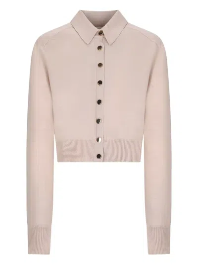 Sportmax Collared Button-front Cardigan In Neutral