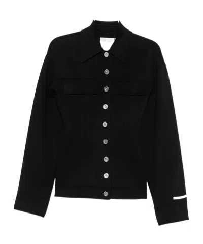 Sportmax Collared Long-sleeved Casual Jacket In Black