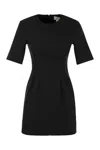 Sportmax Colomba Dress In Double Cotton Fabric In Black