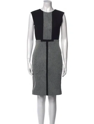 Pre-owned Sportmax Colorblock Pattern Knee-length Dress In Black