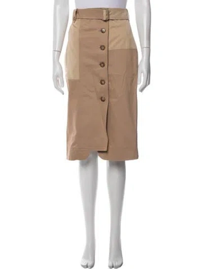 Pre-owned Sportmax Colorblock Pattern Midi Length Skirt In Neutral