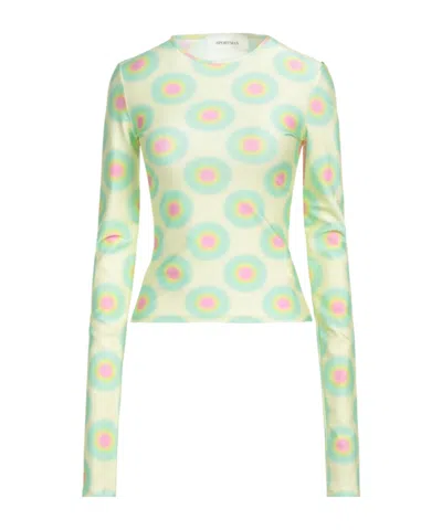 Sportmax Colorful Printed Long-sleeve T-shirt In Green