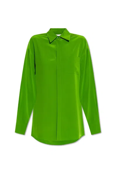 Sportmax Silk Shirt In Green