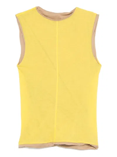 Sportmax Contrast Trim Top In Yellow