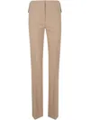 Sportmax Trousers With Front Crease And Side Slits In Brown