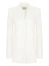 Sportmax Cotton Blazer With Long Sleeves And Notched Lapels In White