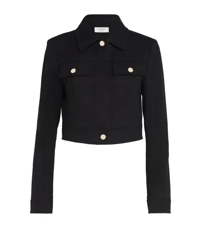 Sportmax Cotton-blend Mela Cropped Jacket In Black