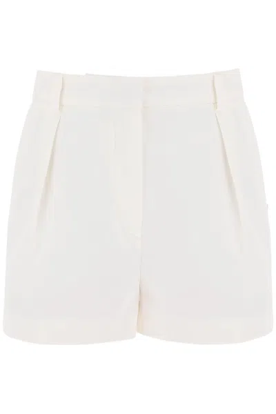 Sportmax Cotton Gabardine Shorts For In White