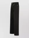 Sportmax 'cotton Jeans' Siamese Wide-leg Trousers In Black