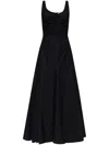 Sportmax Scoop Neck Sleeveless Dress With Flared Hem In Black