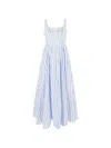 Sportmax Filmato Sleveless Cotton Striped Midi Dress Dresses Multicolor In Multi