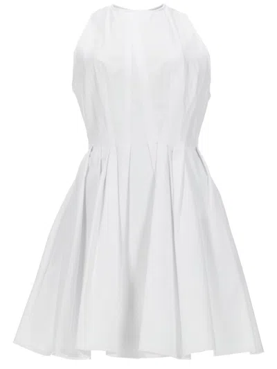 Sportmax Cotton Short Dress In White