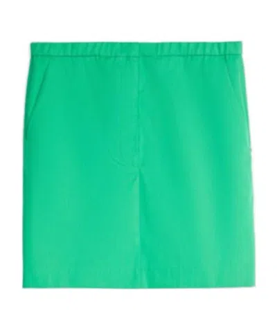 Sportmax Cotton Skirt In Green