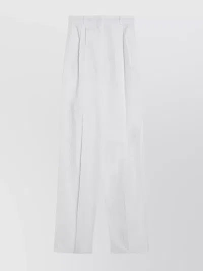 SPORTMAX COTTON TROUSERS WITH FRONT AND BACK POCKETS
