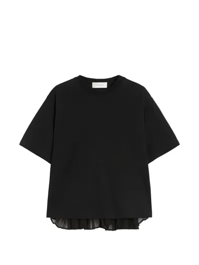 Sportmax Cotton T-shirt In Black