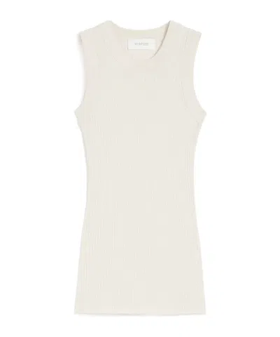 Sportmax Cotton Vest Top - Ecru In Neutral