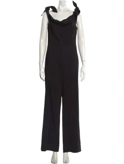 Pre-owned Sportmax Cowl Neck Jumpsuit In Black