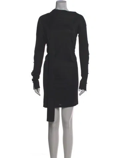 Pre-owned Sportmax Cowl Neck Mini Dress In Black